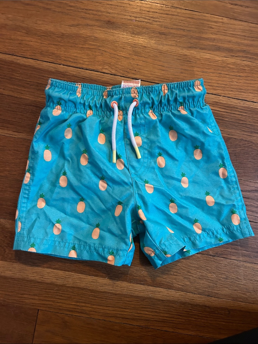 Cat & Jack Pineapple Print Swim Shorts - Turquoise